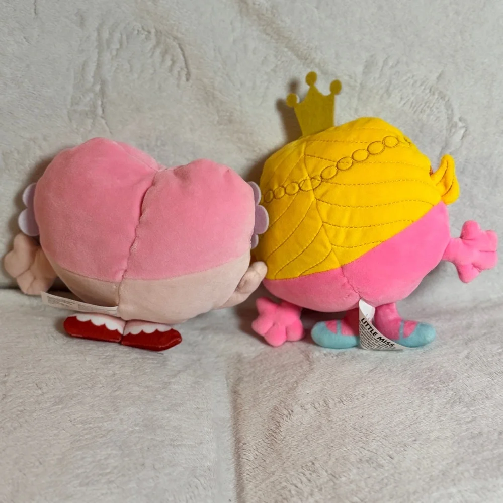 Little Miss Plush Qty 2: Little Miss Hugs & Miss Princess Plush Doll Mr Men 2023